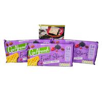 Go Ahead Forest Fruit Crispy Fruit Slices Snack Bars Multipack 4 x 43.6g x3 packs and Kitchen Fella 14 Day Healthy Eating Challenge