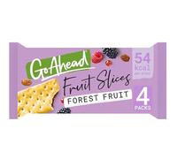Go Ahead Fruit Slices Snack Bars Multipack 4 x 43.6g | Crispy Fruity Biscuit Bars with Real Fruit Filling | Vegetarian Friendly (Forest Fruit Crispy)