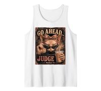 Go Ahead Judge Matthew 7:1 Sassy Sphynx Cat Tank Top