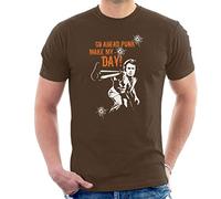 Go Ahead Punk Make My Day Dirty Harry Men's T-Shirt Chocolate