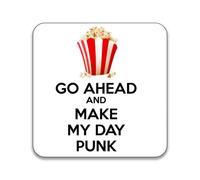 Go Ahead Punk Make My Day Movie Quote Pack of 10 Square Stickers - 55mm x 55mm