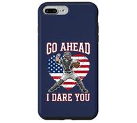 Go Ahead Run I Dare You Vintage Baseball Catcher Funny Boys Case for iPhone 7 Plus/8 Plus
