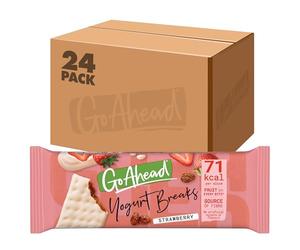 Go Ahead Yogurt Breaks Strawberry Biscuits Twin Pack, 35 g (Pack of 24)