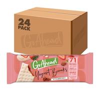 Go Ahead Yogurt Breaks Strawberry Biscuits Twin Pack, Creamy Yogurt Coated Snack Bars, 35 g (Pack of 24)