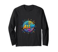 Go All in Bold Commitment Mindset Design Long Sleeve T-Shirt