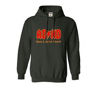 Go All Out ADHD Highway To Hey Look A Squirrel Funny Music Mens Women Sweatshirt Hoodie, Forest Green, M