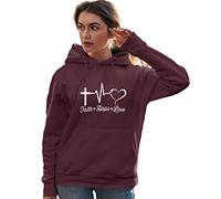 Go All Out Faith Hope Love Christian Jesus Gift Idea Mens Women Youth Sweatshirt Hoodie, Maroon, 3XL