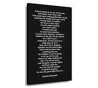 Go All The Way Poster Decorations Inspirational Quotes Wall Art Prints Poem Framed Canvas Decor Black Art Paintings For Wall Pictures for Bedroom Modern Artwork Framed (12x18inch)