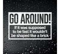 Go Around Campervan Sticker Funny Sticker for Your VW Split Screen, Bay Window, T25/T3, T4 or T5 Campervan. Lets All Those Behind You Know You are Doing Your Best.