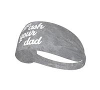 Go Ask Your Dad Elastic Sweat Headbands for Women Men Non Slip Wide Yoga Headband Sports Workout Head Wrap for Running Tennis Gym Fitness Moisture Wicking