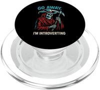 Go Away I’m Introverting Grim Reaper Cowboy Skeleton Western PopSockets PopGrip for MagSafe