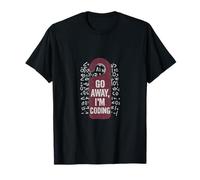 Go Away I'm Coding Maroon Gray Door Sign Tech Novelty T-Shirt