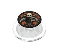 Go Away I'm Reading Skeleton Book Fall Autumn Leaves Art PopSockets PopGrip for MagSafe