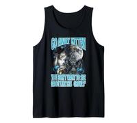Go Away Kitten Funny Offensive Werewolf Meme Bootleg Graphic Tank Top