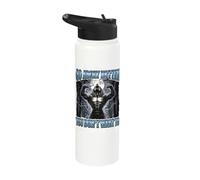Go Away Kitten You Don't Want to See Daddy Like This Stainless Steel Insulated Water Bottle