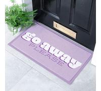 Go Away Please Lilac Indoor & Outdoor Doormat - 70x40cm Artsy Mats Purple 40cm x 70cm