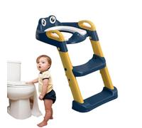 Go Bathroom Ladder, Toilet Seat with Steps - Folding Toilet Ladder, Step Up Potty Seat, Non-Slip Stool with Handles for Travel