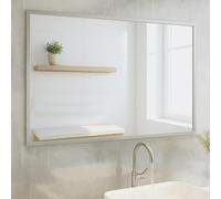 Go Bathrooms Aluminium Framed Bathroom Mirror 700mm x 1200mm Wall-Mounted Bathroom Vanity Mirror Landscape Rectangular Mirror Large Modern Framed Design - Willow