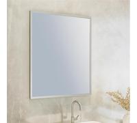 Go Bathrooms Aluminium Framed Bathroom Mirror 700mm x 900mm Wall-Mounted Bathroom Vanity Mirror Portrait Landscape Rectangular Mirror Modern Framed Design - Willow