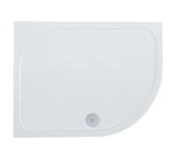 Go Bathrooms Anti Slip White Shower Tray 1200 x 800mm Right Hand Quadrant Non-Slip Shower Enclosure Cubicle Low Profile Shower Tray