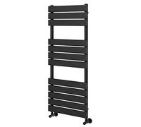 Go Bathrooms Ark Towel Rail 1200mm x 500mm Matt Black Bathroom Radiator Designer Heated Ladder Rail Flat Panel Heater