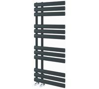 Go Bathrooms Black Towel Radiator 1130 x 500 Heated Towel Rail Vertical Designer Bathroom Radiator Heated Ladder Rail Central Heating