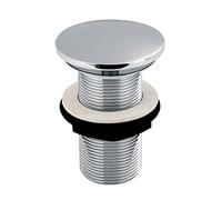 Go Bathrooms Chrome Basin Waste Bathroom Free Running Waste Sink Plug Durable Brass Chrome Finish Run Free Design for Basin with No Overflow Universal Fit All Sink