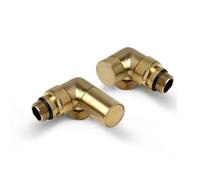 Go Bathrooms Corner Radiator Valves 15mm Gold Pair