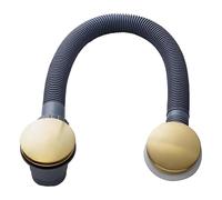 Go Bathrooms English Gold Bath Waste Overflow Bath Drain with Pop Up Bath Plug Click Clack Waste and Overflow Drain Kit