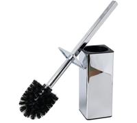 Go Bathrooms Froma Modern Square Toilet Brush Set Polished Chrome Mirror Finish Wall Mounted Solid Brass Holder with Integrated Lid Premium Rustproof Bathroom Accessory