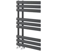 Go Bathrooms Grey Heated Towel Rail Radiator 820 x 500mm Ladder Style Bathroom Towel Radiator Central Heating Mild Steel Designer Towel Warmer