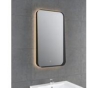 Go Bathrooms Marlo Black Framed Bathroom Mirror | Backlit Mirror | Demister Pad | Modern Designer Mirror | 500 x 900mm