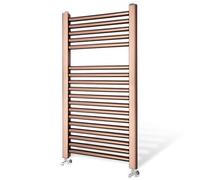 Go Bathrooms Newark Bronze Heated Towel Radiator Wall Mounted Slim Ladder Design Bronze Bathroom Radiator - 770mm x 500mm
