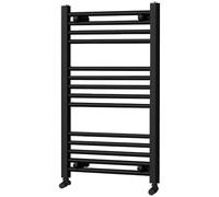 Go Bathrooms Nola Bathroom Towel Rail Heated Bathroom Radiator Wall Mounted Ladder Rail Black - 770mm x 500mm