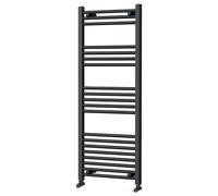 Go Bathrooms Nola Bathroom Towel Rail Heated Bathroom Radiator Wall Mounted Ladder Rail Grey - 1200mm x 500mm