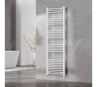 Go Bathrooms Nola Bathroom Towel Rail Heated Bathroom Radiator Wall Mounted Ladder Rail White - 1600mm x 500mm
