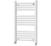 Go Bathrooms Nola Bathroom Towel Rail Heated Bathroom Radiator Wall Mounted Ladder Rail White - 770mm x 500mm