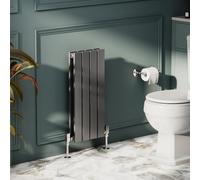 Go Bathrooms Pinta Horizontal White Radiator 600 x 544mm Flat Panel Horizontal White Double Wall Mounted Slim Designer Radiator