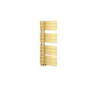 Go Bathrooms Tekar Brushed Gold Heated Towel Rail 1080 x 550mm Heated Towel Rail Designer Bathroom Radiator Modern Elegant Flat Panel Radiator Premium Brushed Gold for Luxurious Finish