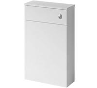 Go Bathrooms Toilet Unit 500mm Matt White WC Furniture | Pre-assembled matt white concealed cistern housing cabinet for back-to-wall WC toilets.