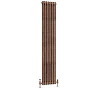 Go Bathrooms Traditional Double Column Radiator 1800mm x 380mm Antique Copper Finish 2 Column Panels Designer Cast Iron Style Radiator Central Heating | Clover