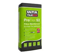 Go Bathrooms UltraTile ProFlex S2 Highly Flexible Fibre Reinforced Flexible Tile Adhesive for Wall & Floor Tiles, Grey, 20KG