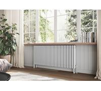 Go Bathrooms Utopia White Horizontal Traditional 4 Column Radiator 600mm x 1010mm White Quadruple Radiator Cast Iron Style Central Heating
