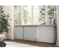 Go Bathrooms Utopia White Horizontal Traditional 4 Column Radiator 600mm x 785mm White Quadruple Radiator Cast Iron Style Central Heating