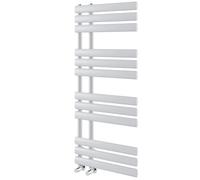 Go Bathrooms White Towel Radiator 1130 x 500 Heated Towel Rail Vertical Designer Bathroom Radiator Heated Ladder Rail Central Heating