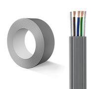 GO BEYOND YOURSEIF 0.75mm²-2.5mm² Flat Elevator Cable 3-8 Core Copper Cores Flexible Hoist High Strength Flat Wire for Lifts, Sliding Gate, Hoist, Festoon Systems (TRVVBG)(100ft,2.5mm² - 3C)