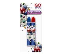 Go Bingo Martello Non-Drip No Blobs Bingo Dabbers Assorted Colours - Pack of 2
