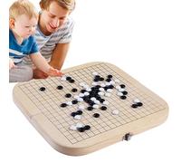 Go Board Game | Gomoku Game Set | Wooden Go Game Foldable, Black and White Chess Pieces Chess Set, Children Puzzle Board Game Toys Gifts