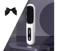 Go Brush Pro, Bella Brush Pro, Bellabrush Pro Hair Brush, Bella Pro Hair Straightener Brush, Portable Cordless Straighteners for All Hair Types (White)