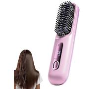 Go Brush Pro Cordless Hair Straightener Brush, Portable Hot Comb, Compact and Travel Friendly, Fast Heating